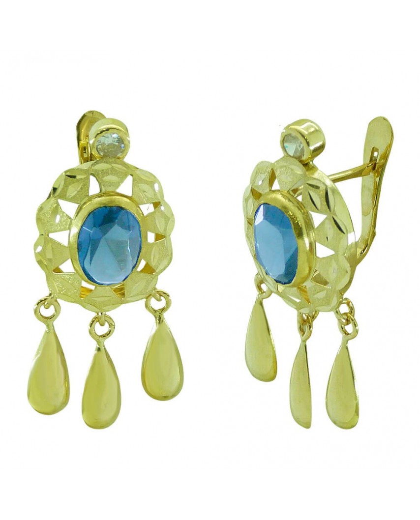 PENDIENTE CUBANA LAGRIMA AGUA CATALAN