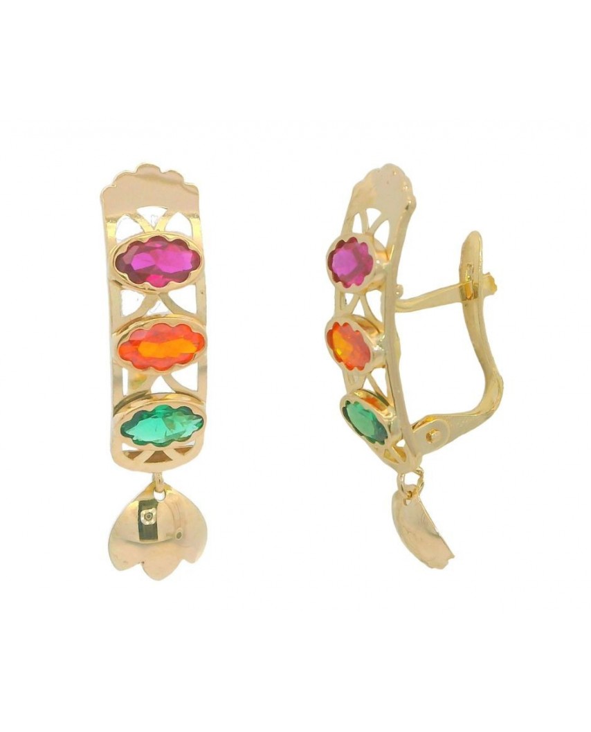 PENDIENTE SEMAFORO PIEDRA 25*5MM OA