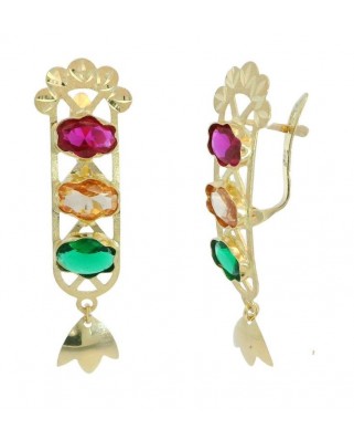 PENDIENTE SEMAFORO PIEDRA 32*7MM OA