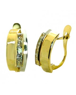 PENDIENTES  BANDAS Y CIRCONITAS CARRÉ.CATALÁN.