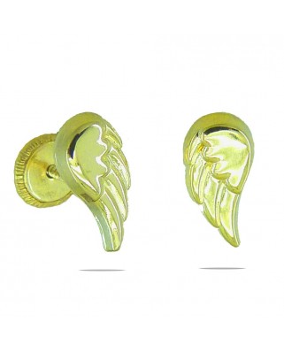 PENDIENTES ALAS 10MM.ROSCA.