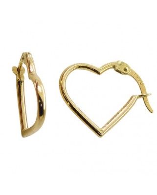 PENDIENTES AROS CORAZON 18*15MM